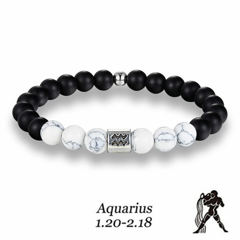 Matte Stone Aquarius Bracelet