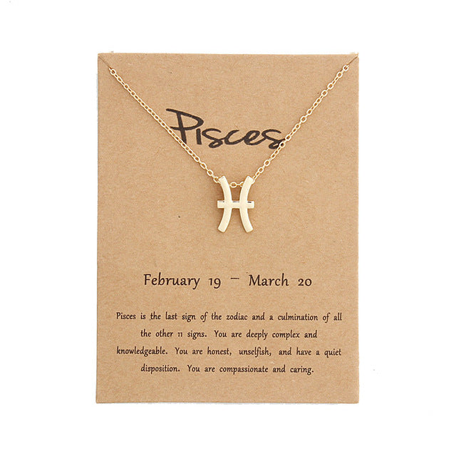 Pisces Sign Necklace